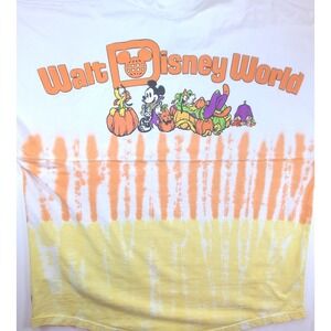 Disney D Pumpkin Mickey Est 1971 Tie Dye Sweatshirt XXL Halloween Spirit Jersey